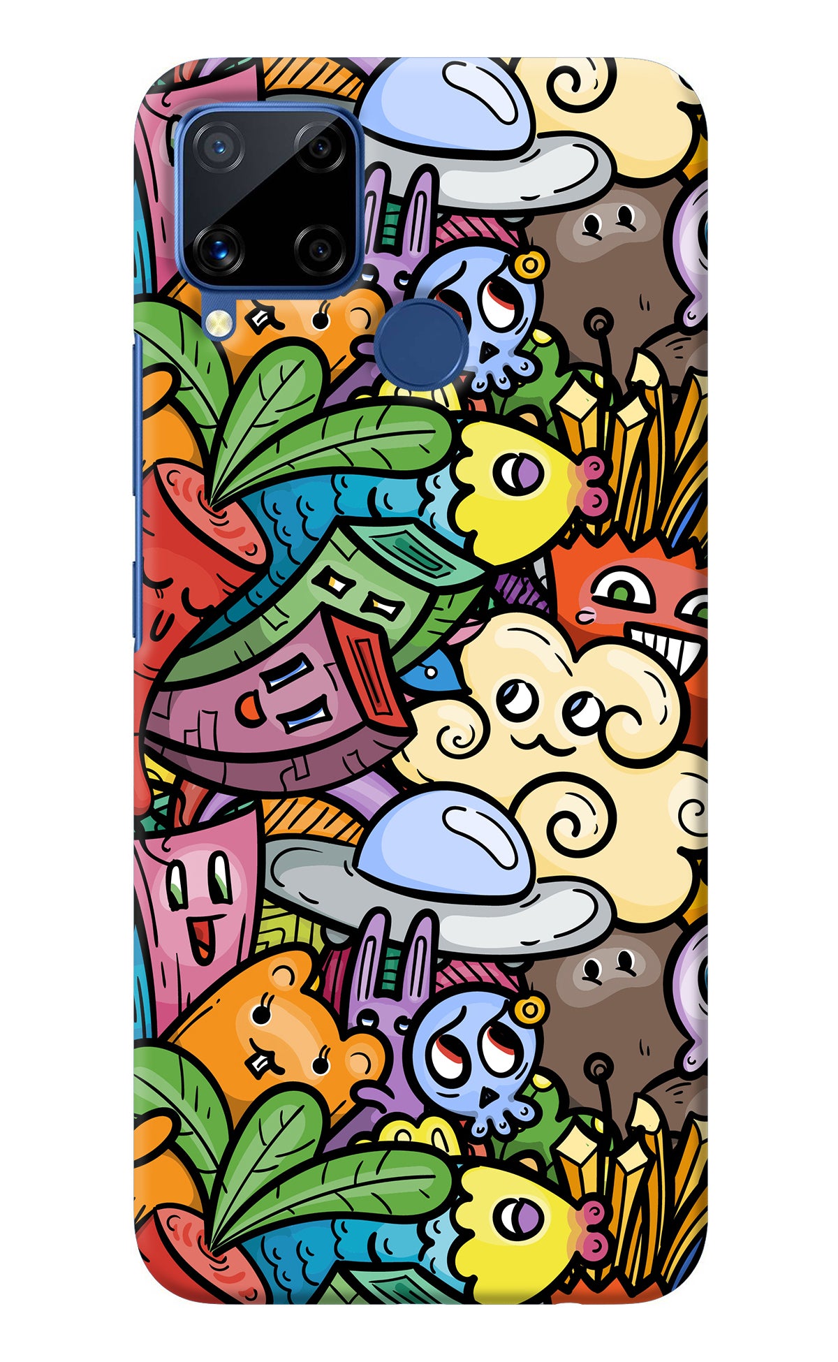 Veggie Doodle Realme C15 Back Cover