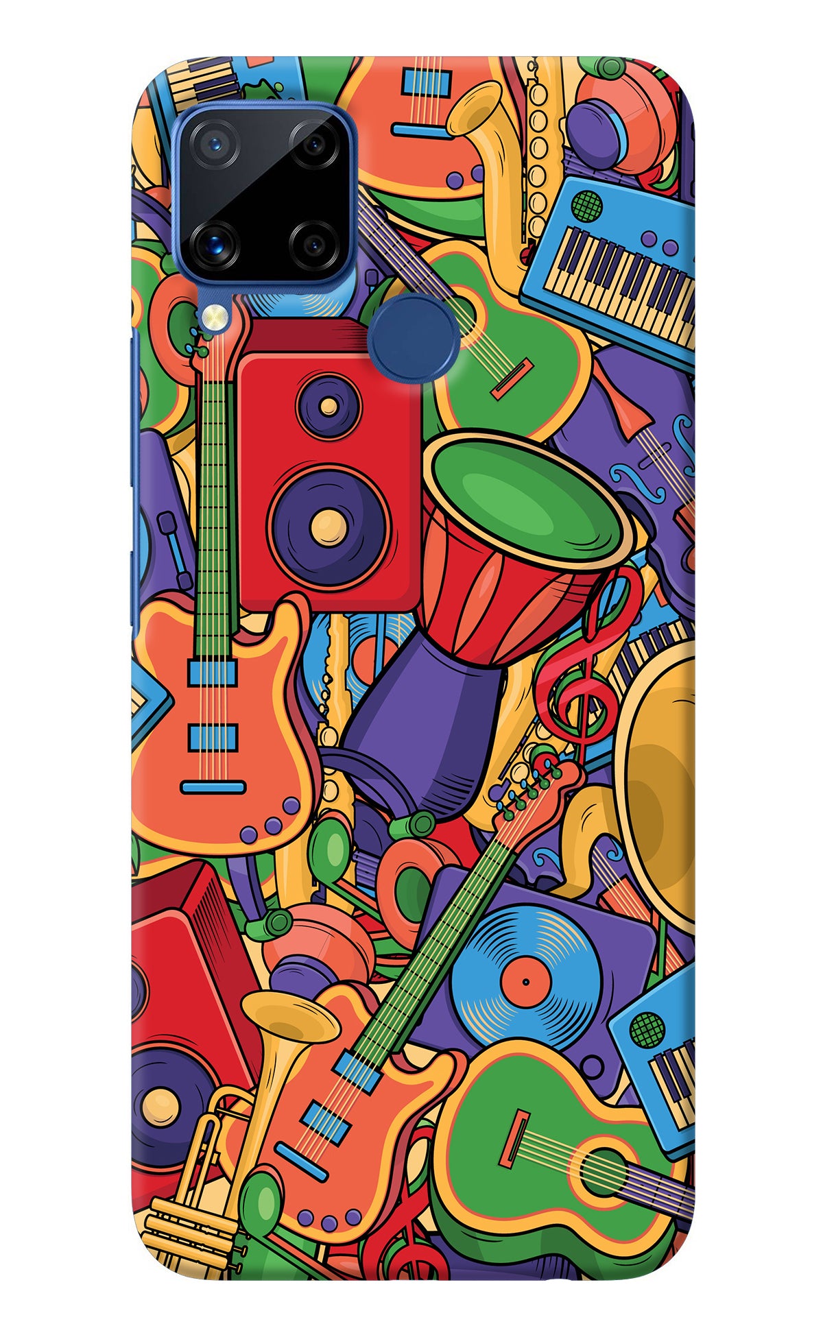 Music Instrument Doodle Realme C15 Back Cover