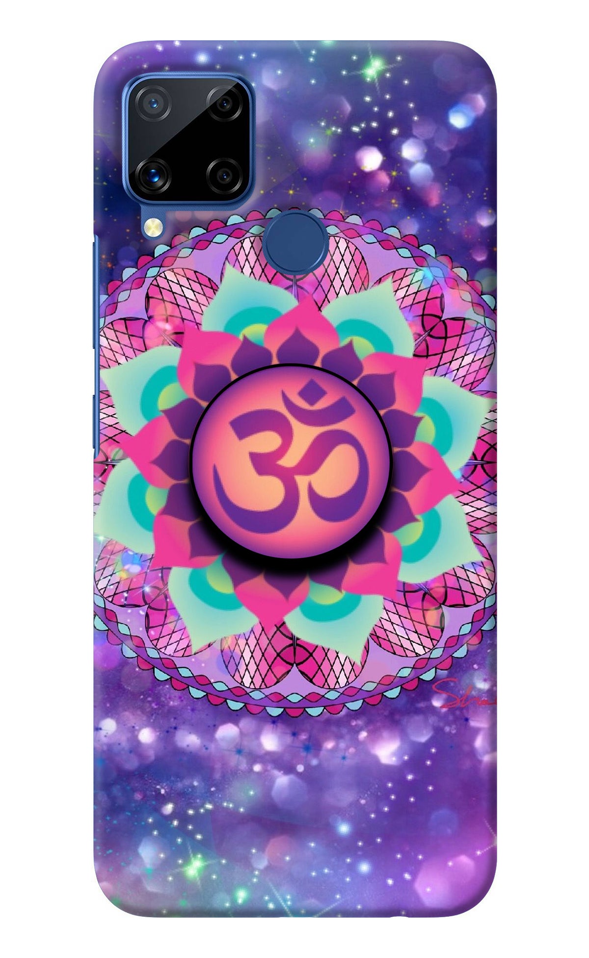 Om Purple Realme C15 Pop Case