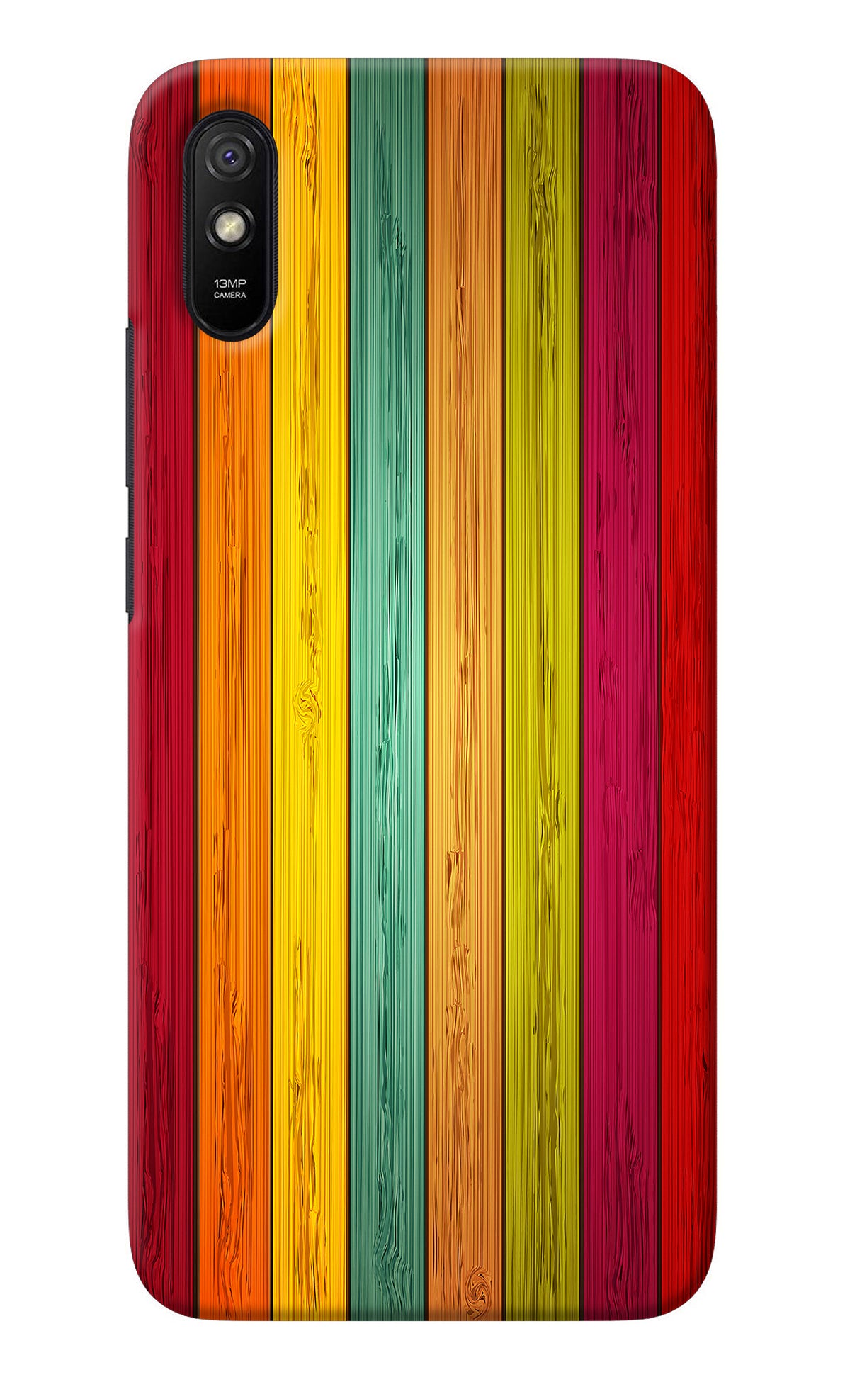 Multicolor Wooden Redmi 9A/9i Back Cover