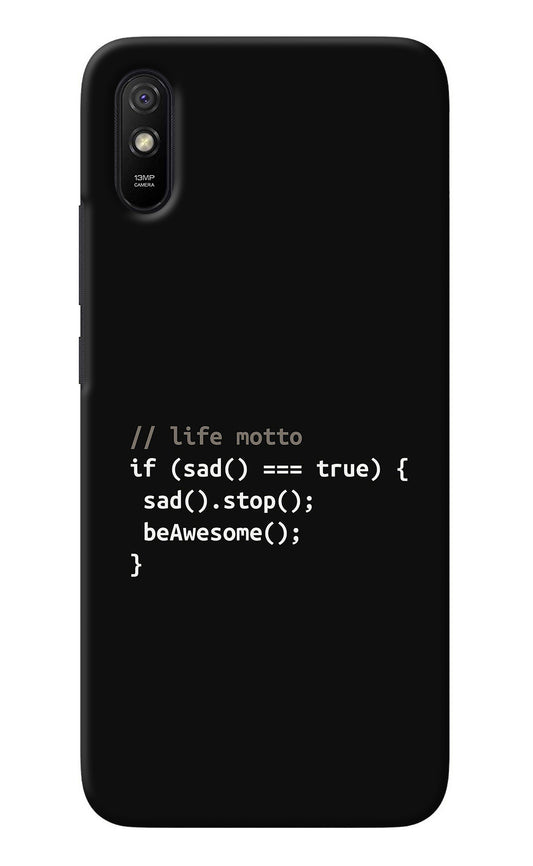 Life Motto Code Redmi 9A/9i Back Cover