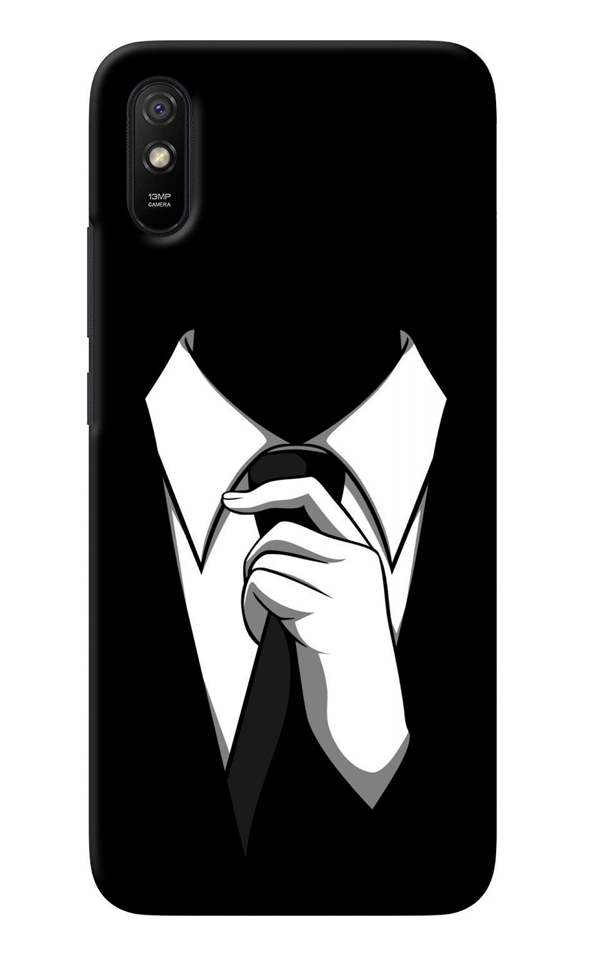 Black Tie Redmi 9A/9i Back Cover