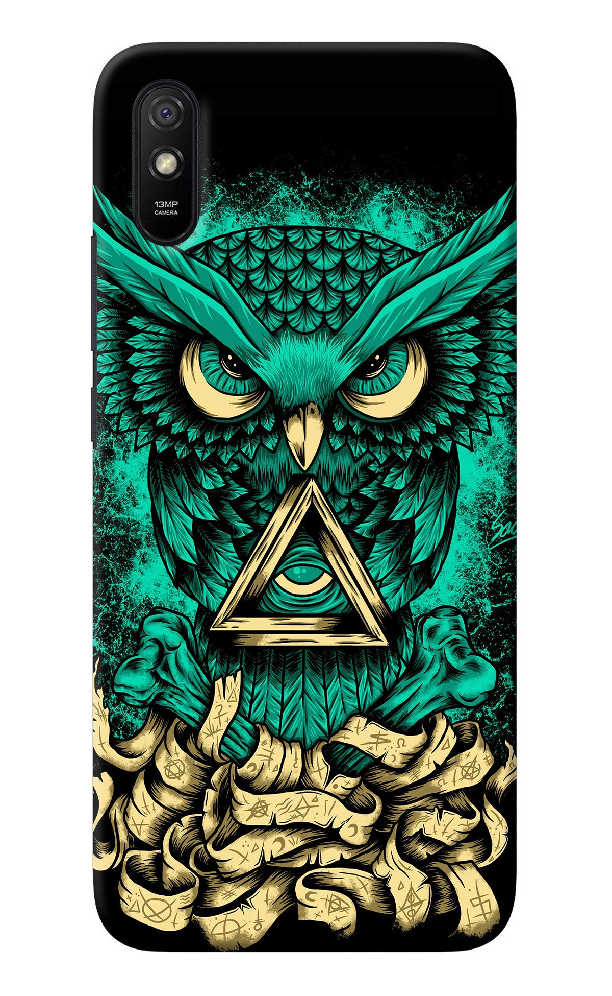 Green Owl Redmi 9A/9i Back Cover