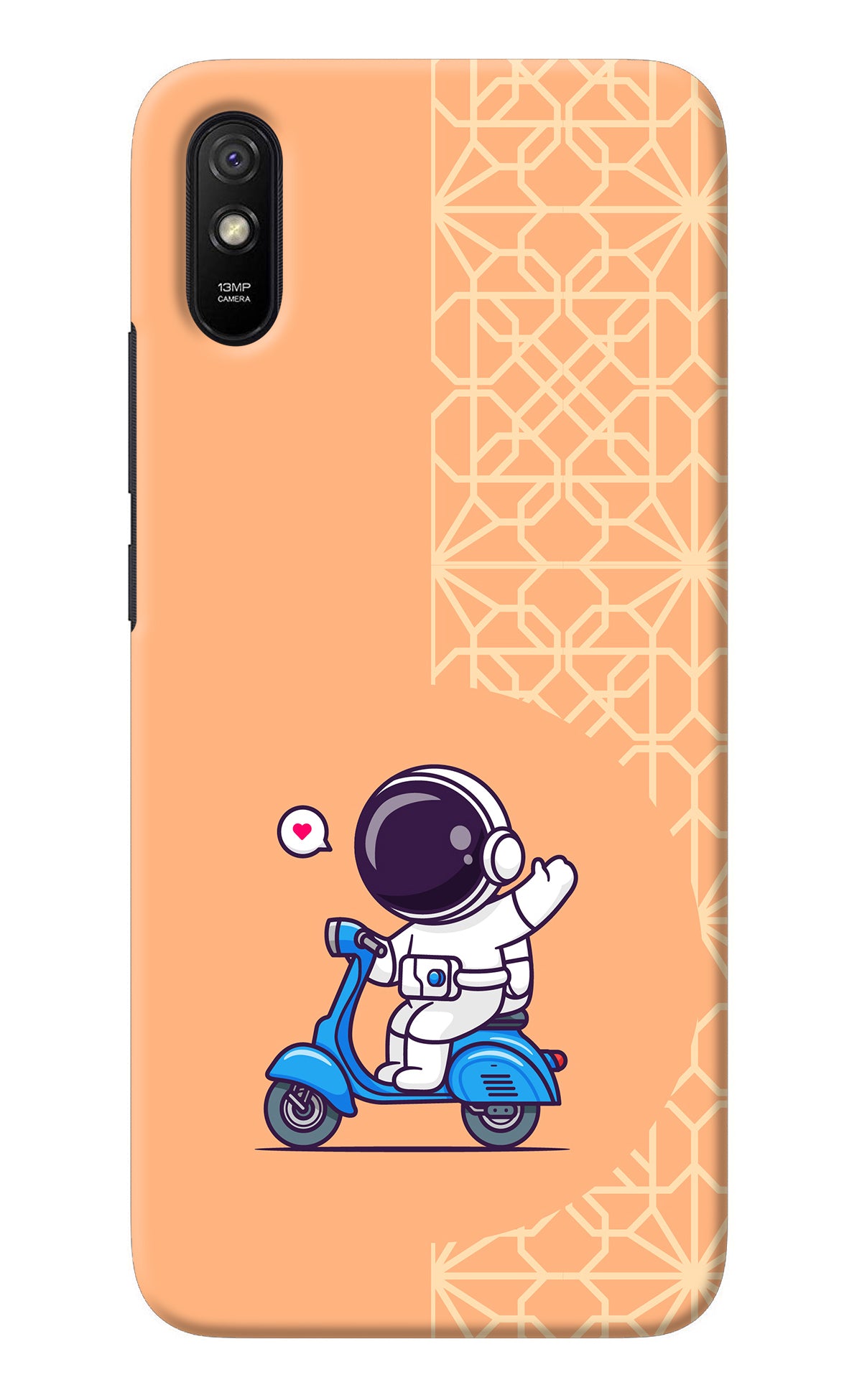 Cute Astronaut Riding Redmi 9A/9i Back Cover