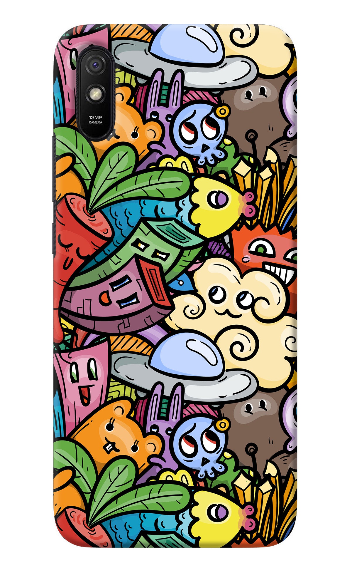 Veggie Doodle Redmi 9A/9i Back Cover