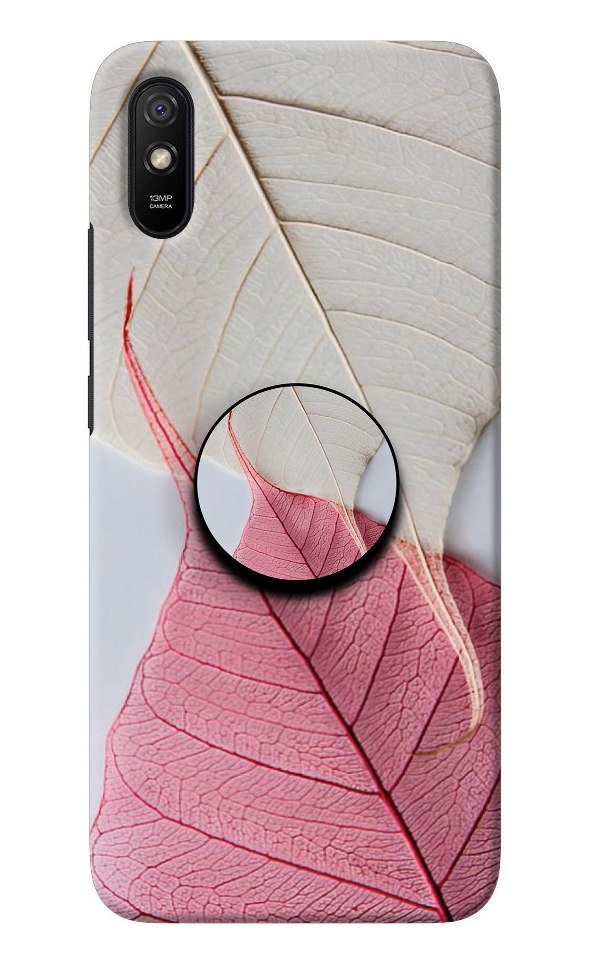 White Pink Leaf Redmi 9A/9i Pop Case