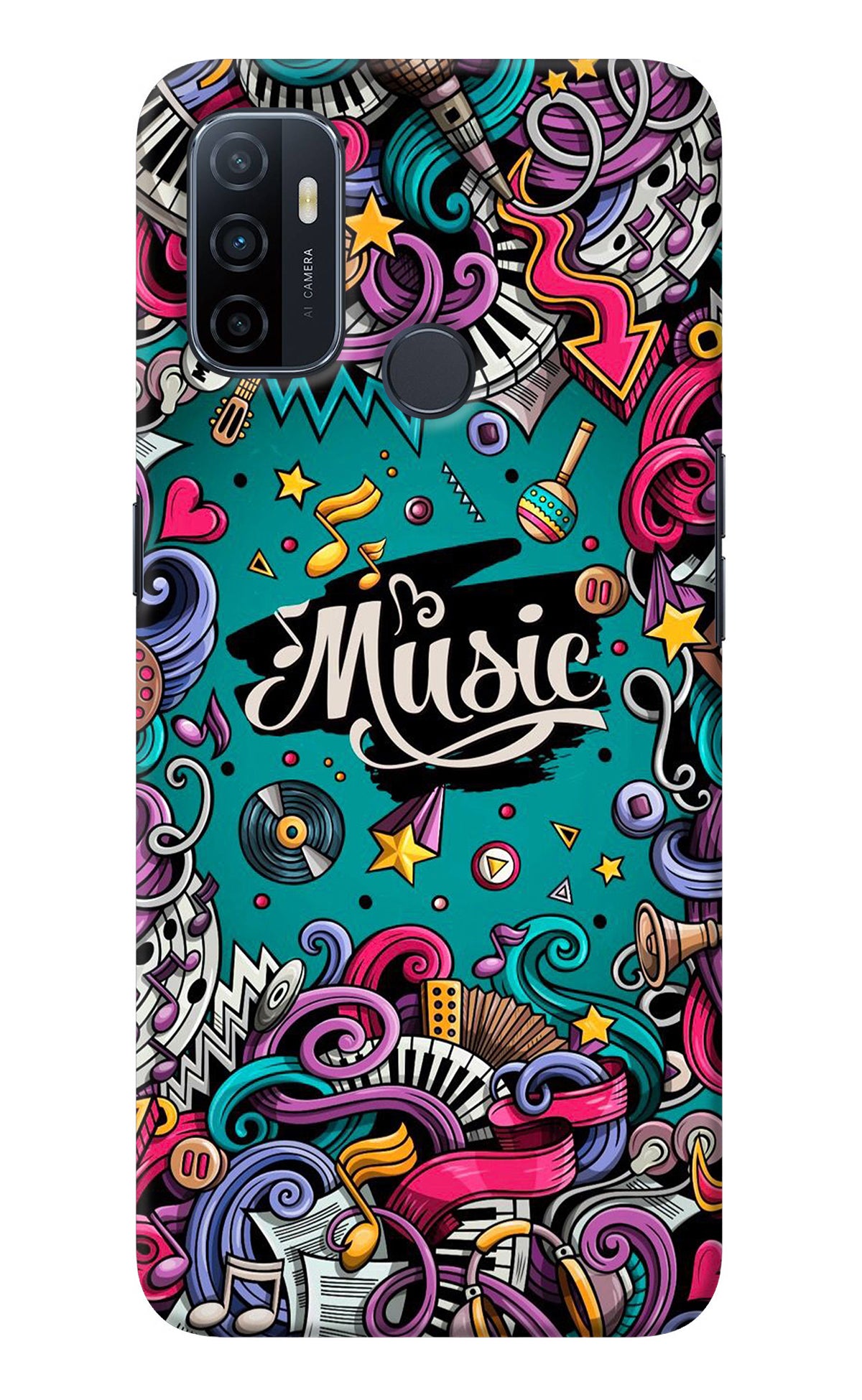 Music Graffiti Oppo A53 2020 Back Cover