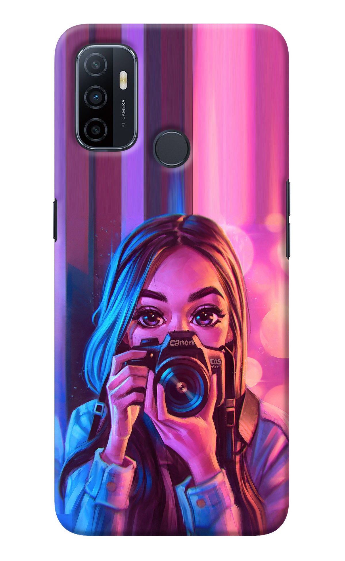 Girl Photographer Oppo A53 2020 Back Cover