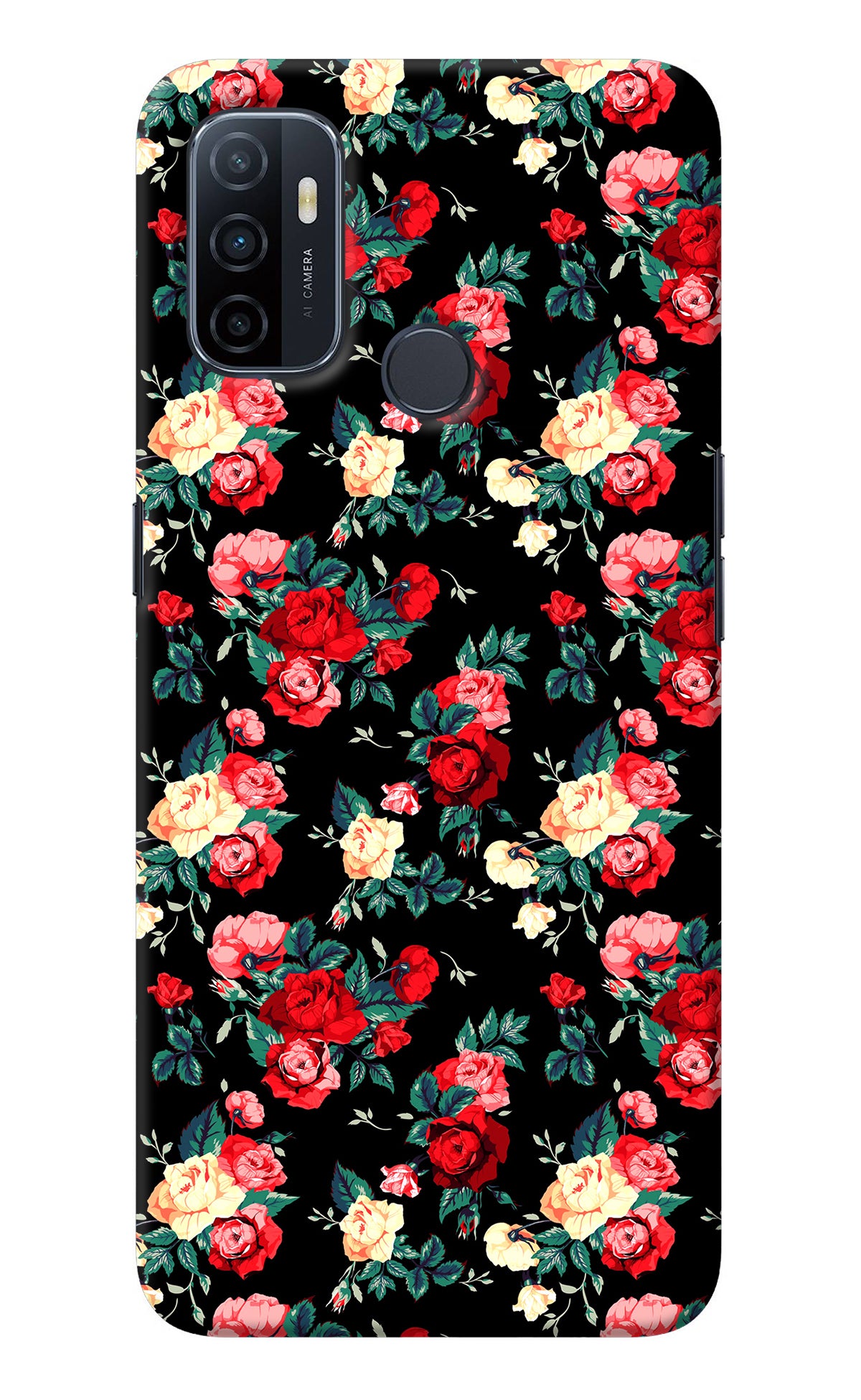 Rose Pattern Oppo A53 2020 Back Cover