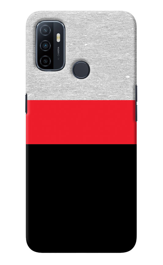 Tri Color Pattern Oppo A53 2020 Back Cover
