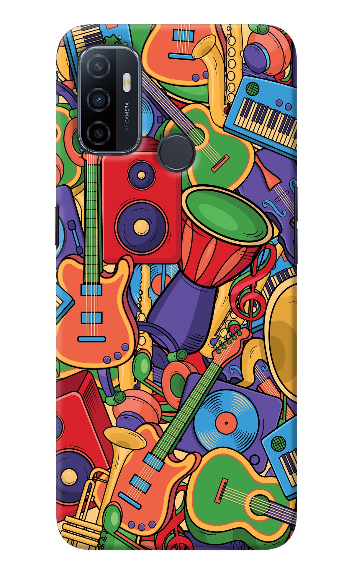 Music Instrument Doodle Oppo A53 2020 Back Cover