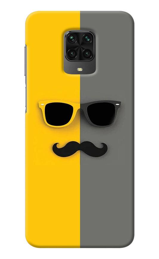 Sunglasses with Mustache Poco M2 Pro Back Cover