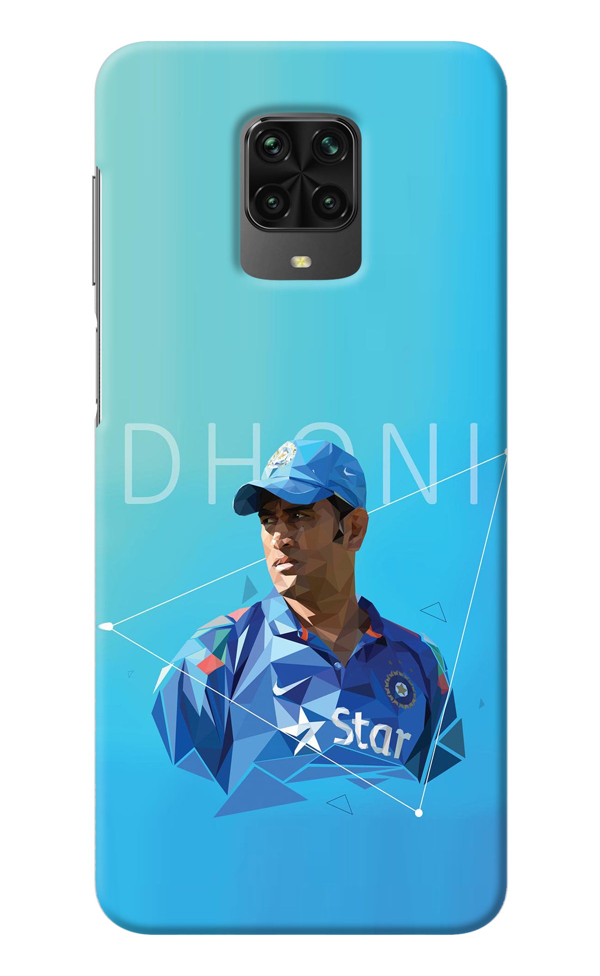 Dhoni Artwork Poco M2 Pro Back Cover