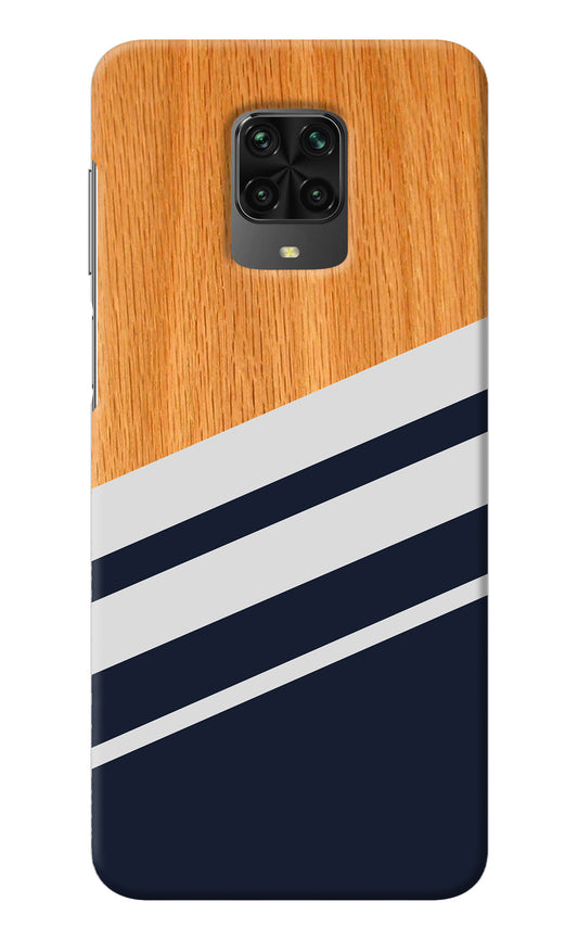 Blue and white wooden Poco M2 Pro Back Cover