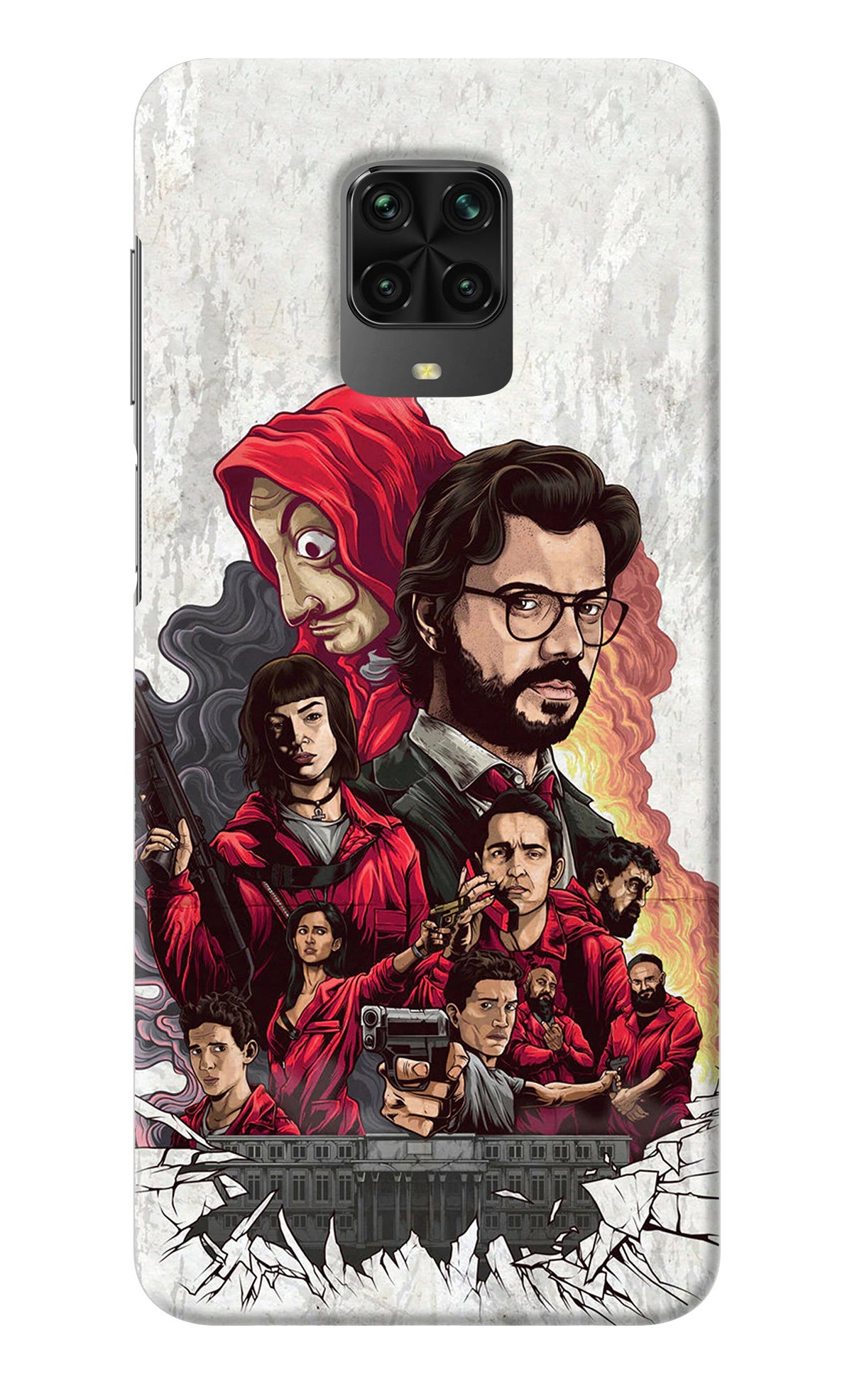 Money Heist Artwork Poco M2 Pro Back Cover