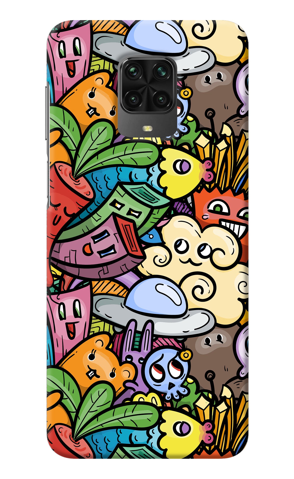 Veggie Doodle Poco M2 Pro Back Cover