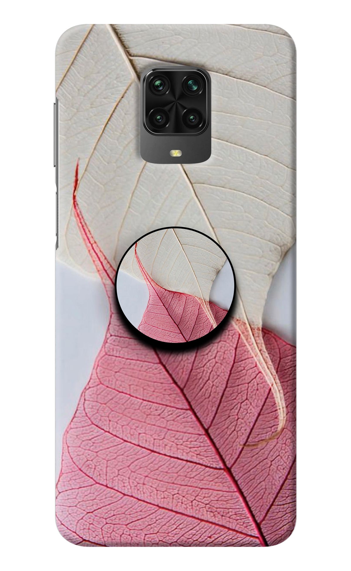 White Pink Leaf Poco M2 Pro Pop Case