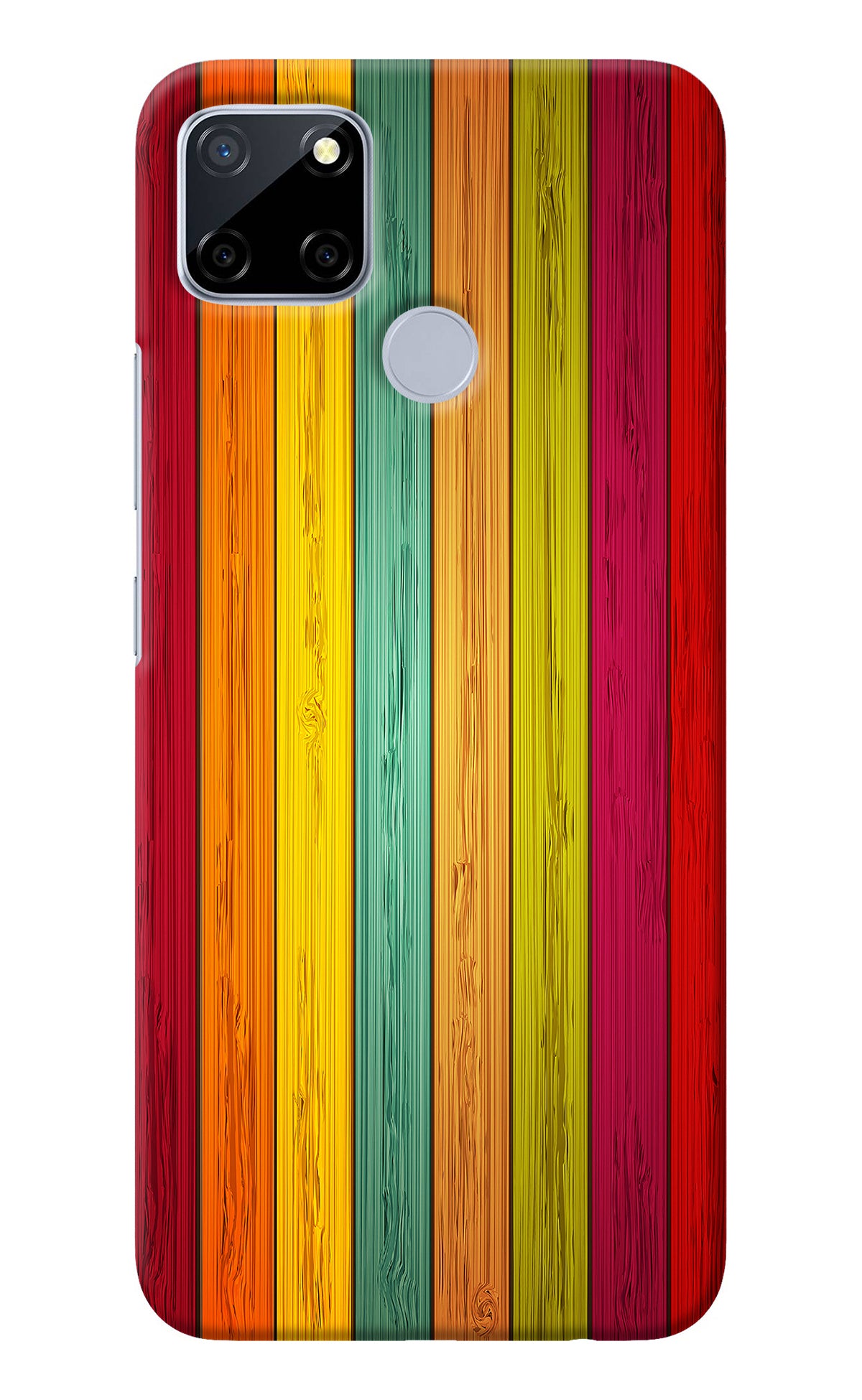 Multicolor Wooden Realme C12/Narzo 20 Back Cover