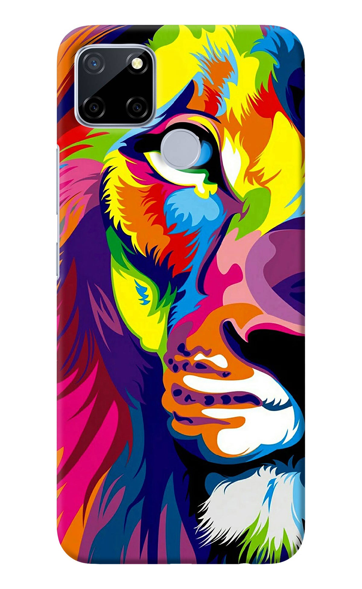 Lion Half Face Realme C12/Narzo 20 Back Cover