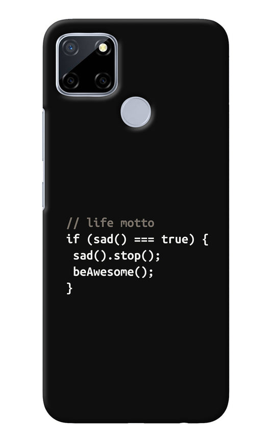 Life Motto Code Realme C12/Narzo 20 Back Cover