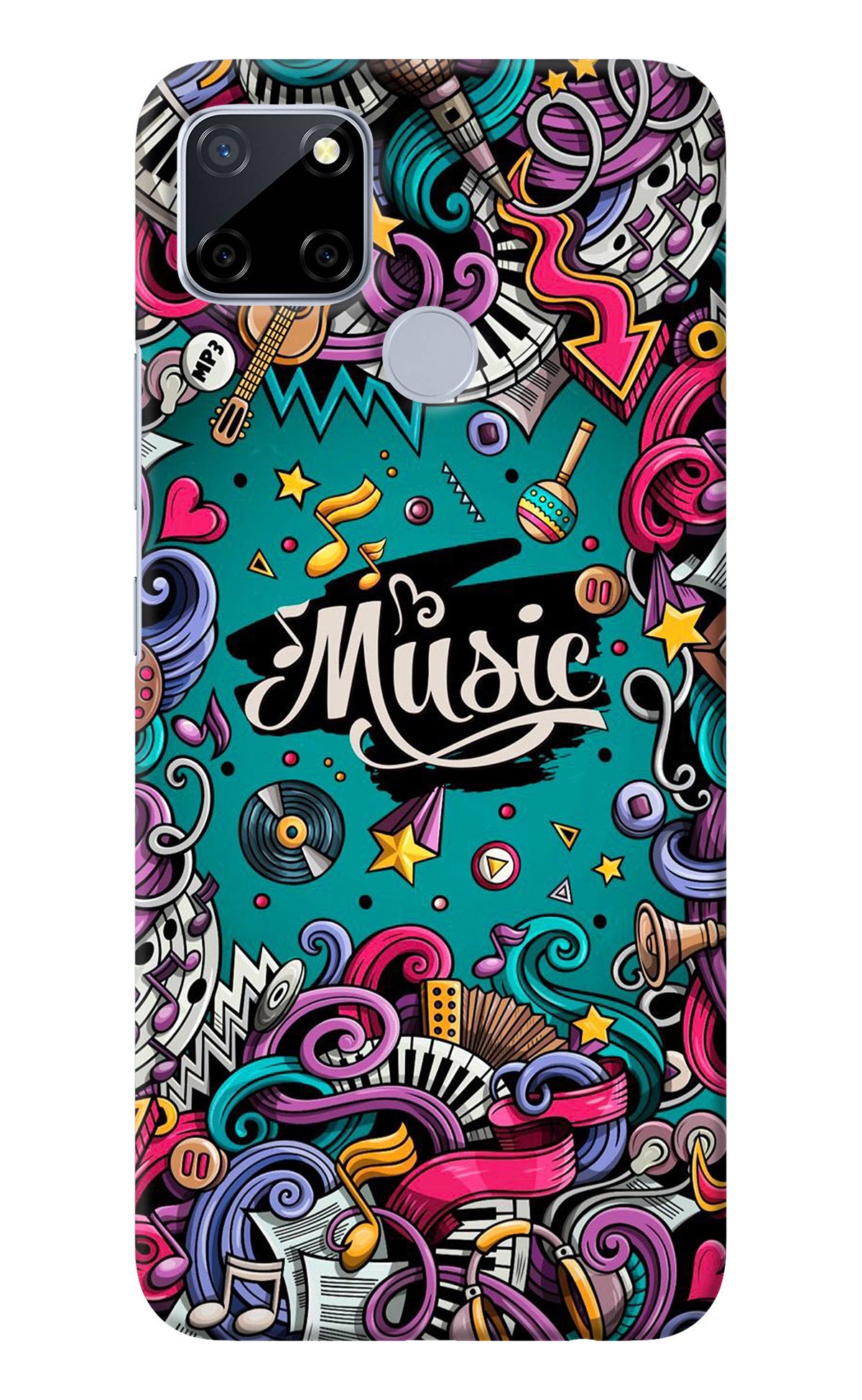 Music Graffiti Realme C12/Narzo 20 Back Cover