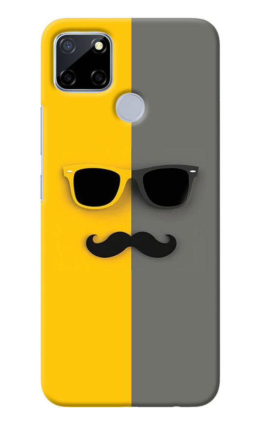 Sunglasses with Mustache Realme C12/Narzo 20 Back Cover