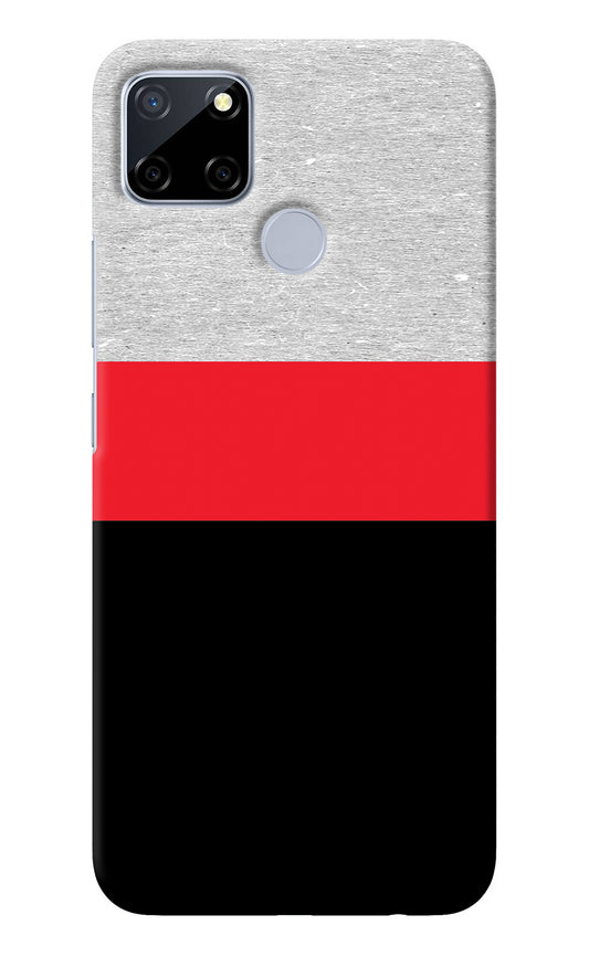 Tri Color Pattern Realme C12/Narzo 20 Back Cover