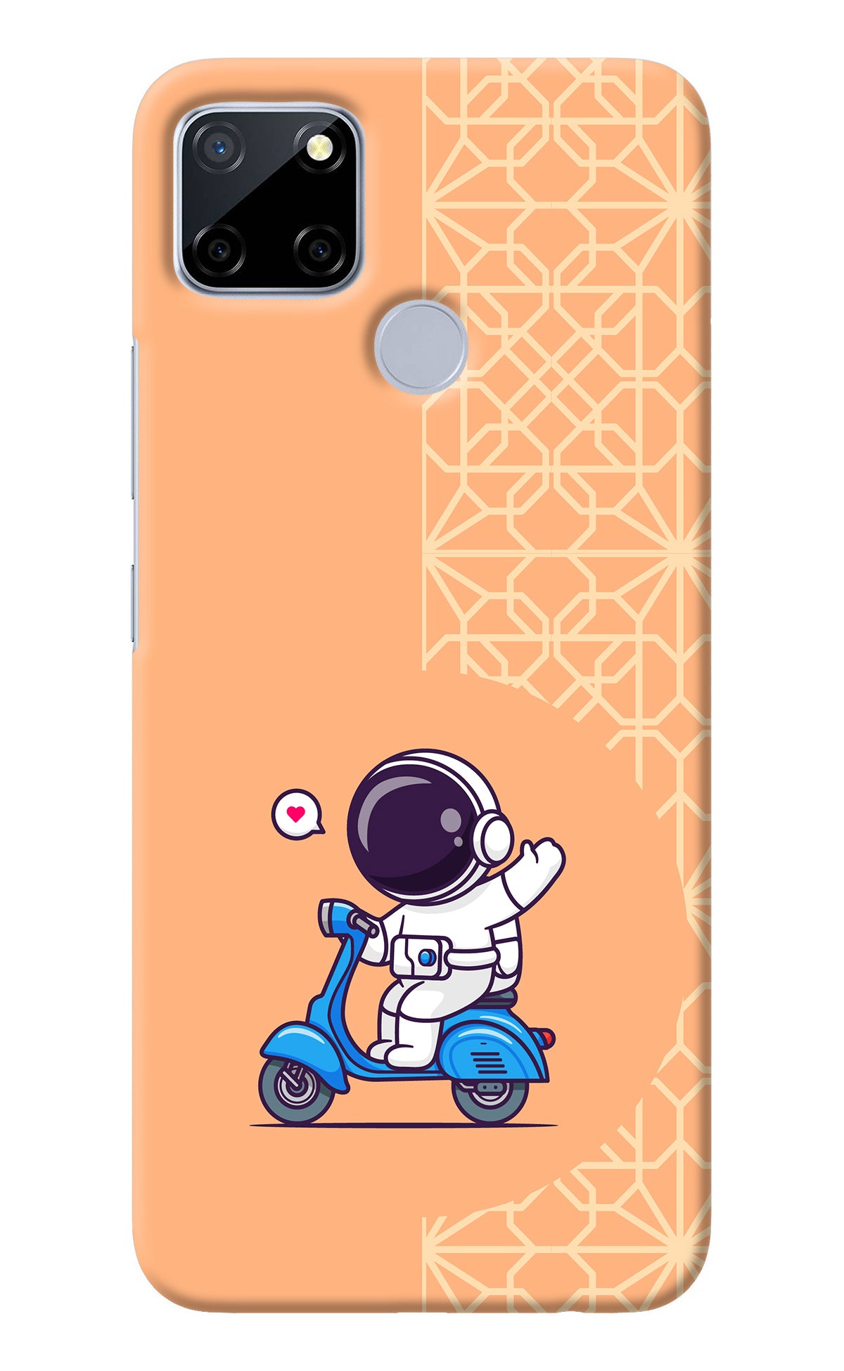 Cute Astronaut Riding Realme C12/Narzo 20 Back Cover