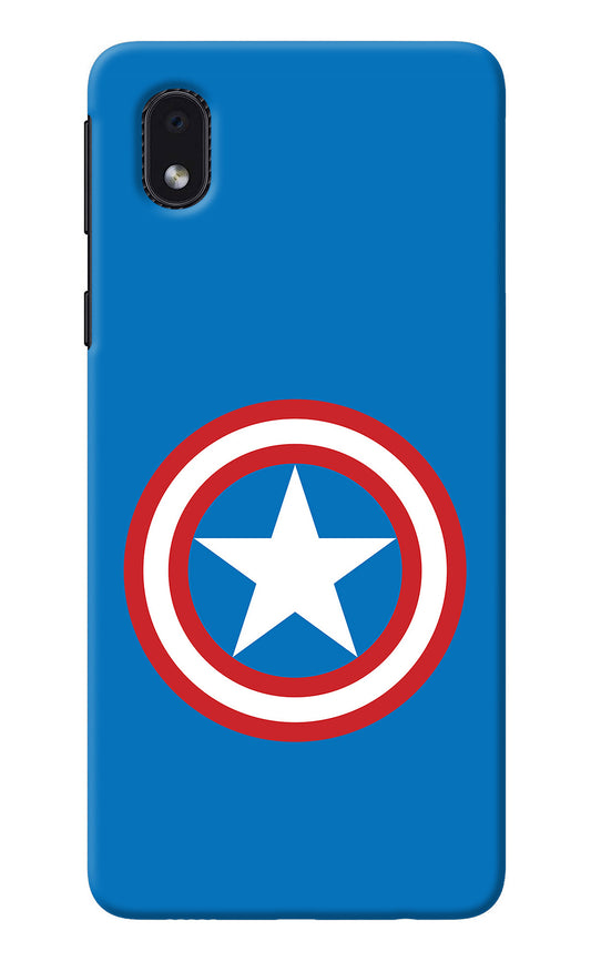 Captain America Logo Samsung M01 Core Back Cover