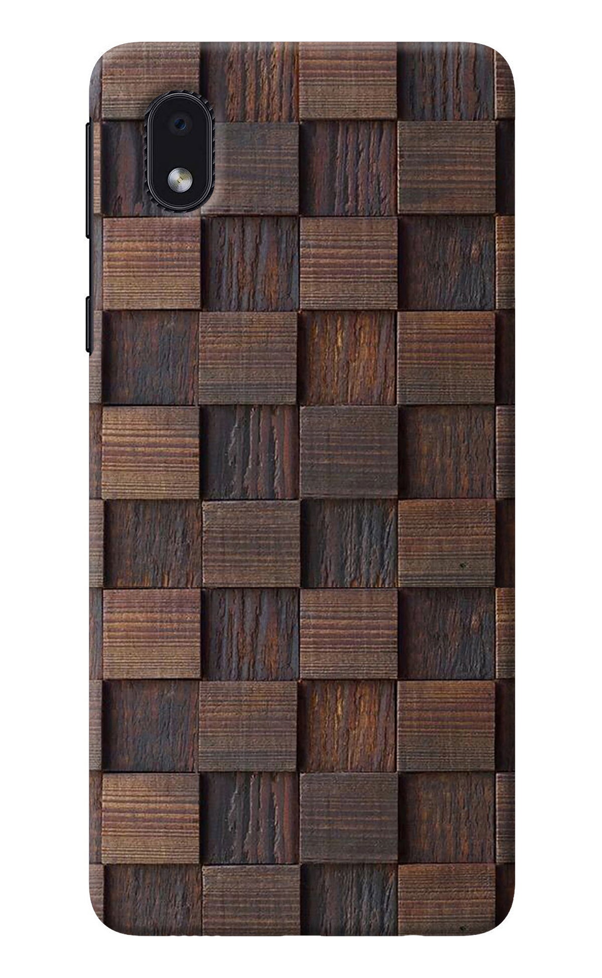 Wooden Cube Design Samsung M01 Core Back Cover