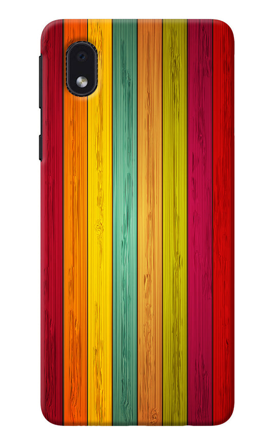 Multicolor Wooden Samsung M01 Core Back Cover