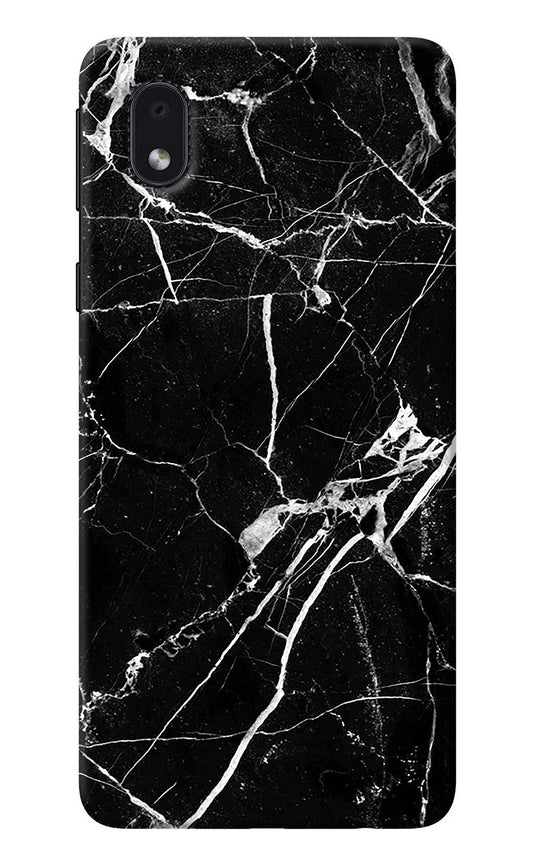 Black Marble Pattern Samsung M01 Core Back Cover