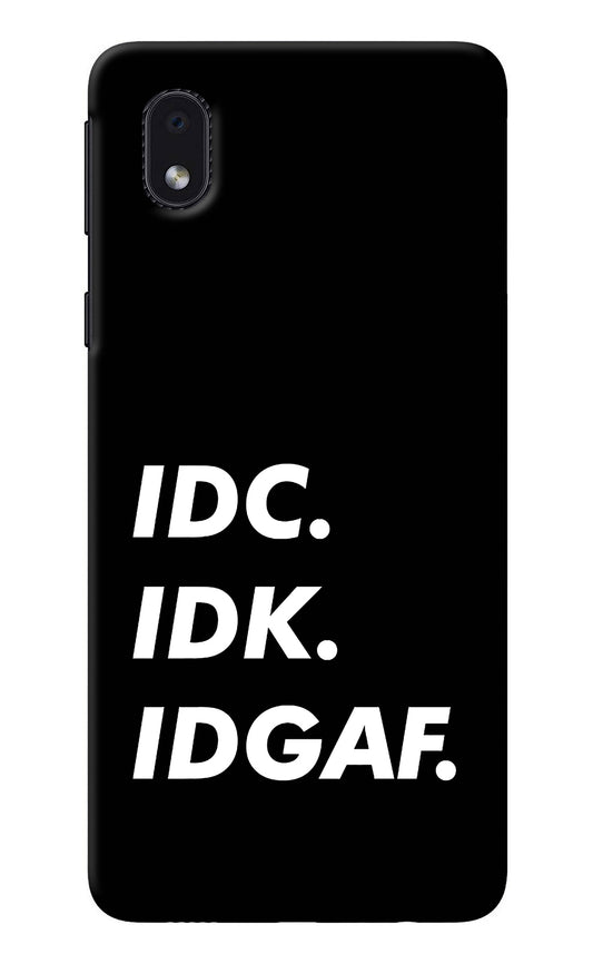 Idc Idk Idgaf Samsung M01 Core Back Cover