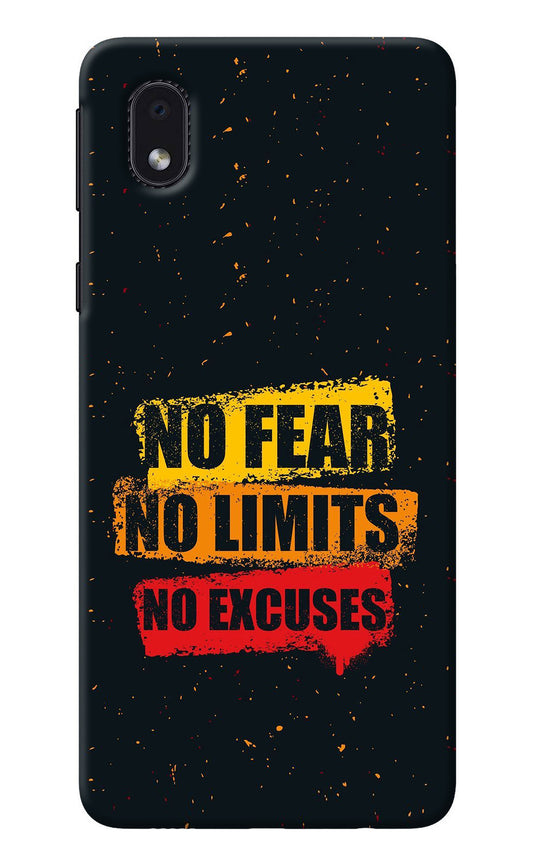 No Fear No Limits No Excuse Samsung M01 Core Back Cover