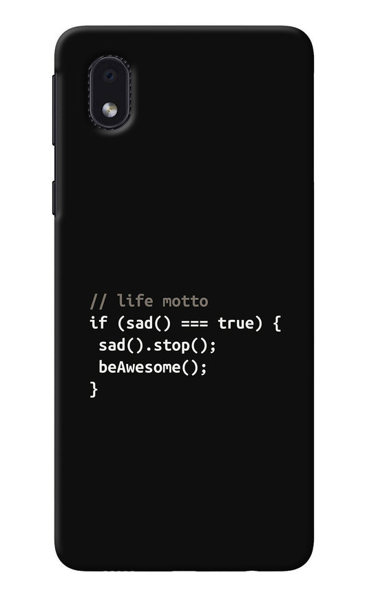 Life Motto Code Samsung M01 Core Back Cover