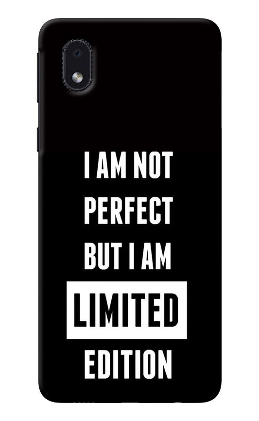 I Am Not Perfect But I Am Limited Edition Samsung M01 Core Back Cover