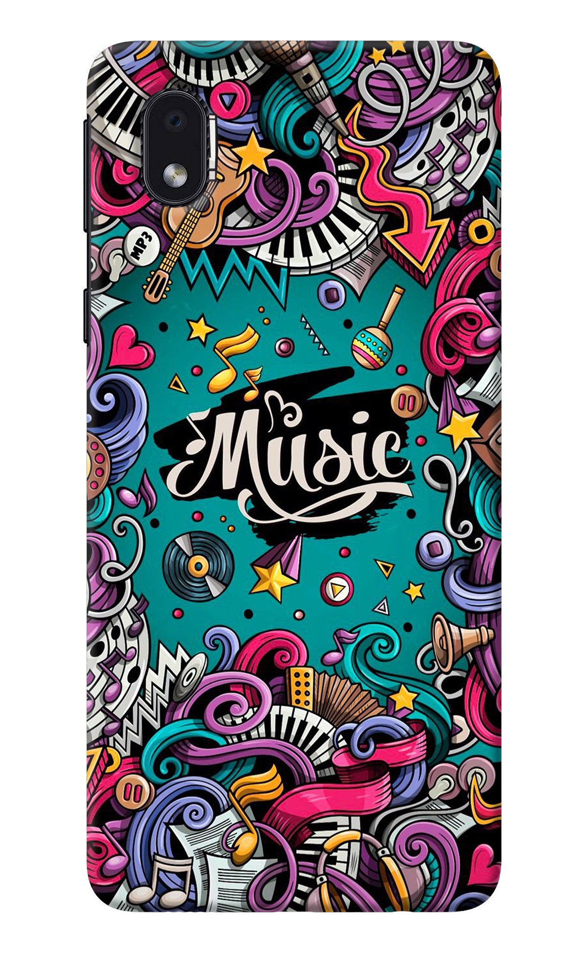 Music Graffiti Samsung M01 Core Back Cover