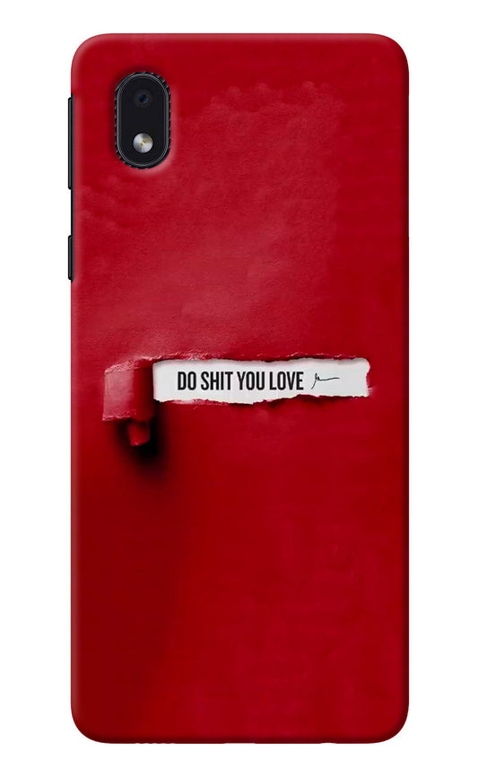 Do Shit You Love Samsung M01 Core Back Cover
