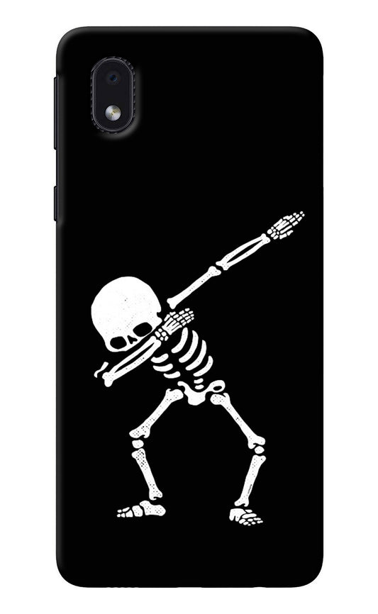 Dabbing Skeleton Art Samsung M01 Core Back Cover