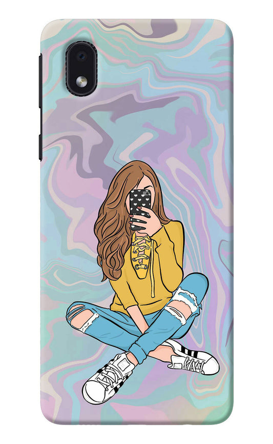 Selfie Girl Samsung M01 Core Back Cover