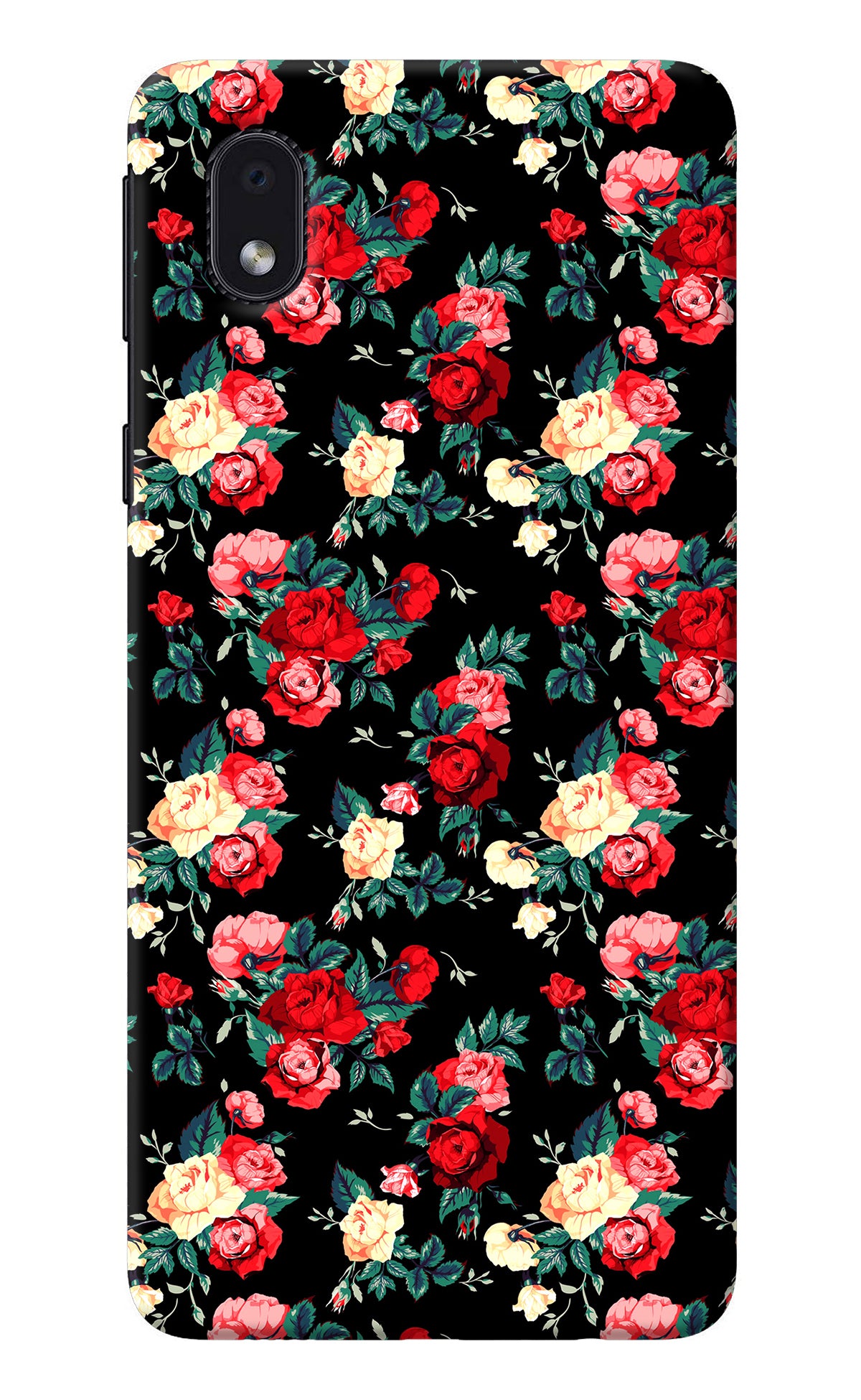 Rose Pattern Samsung M01 Core Back Cover