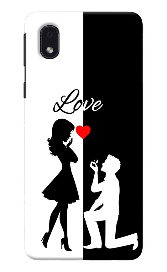 Love Propose Black And White Samsung M01 Core Back Cover