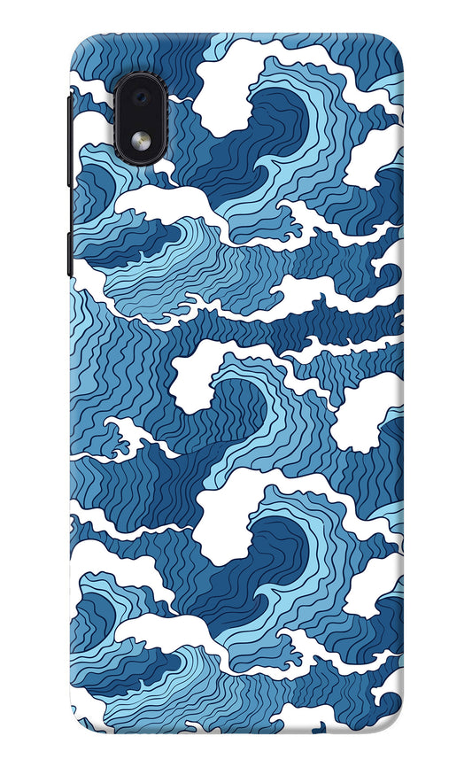 Blue Waves Samsung M01 Core Back Cover
