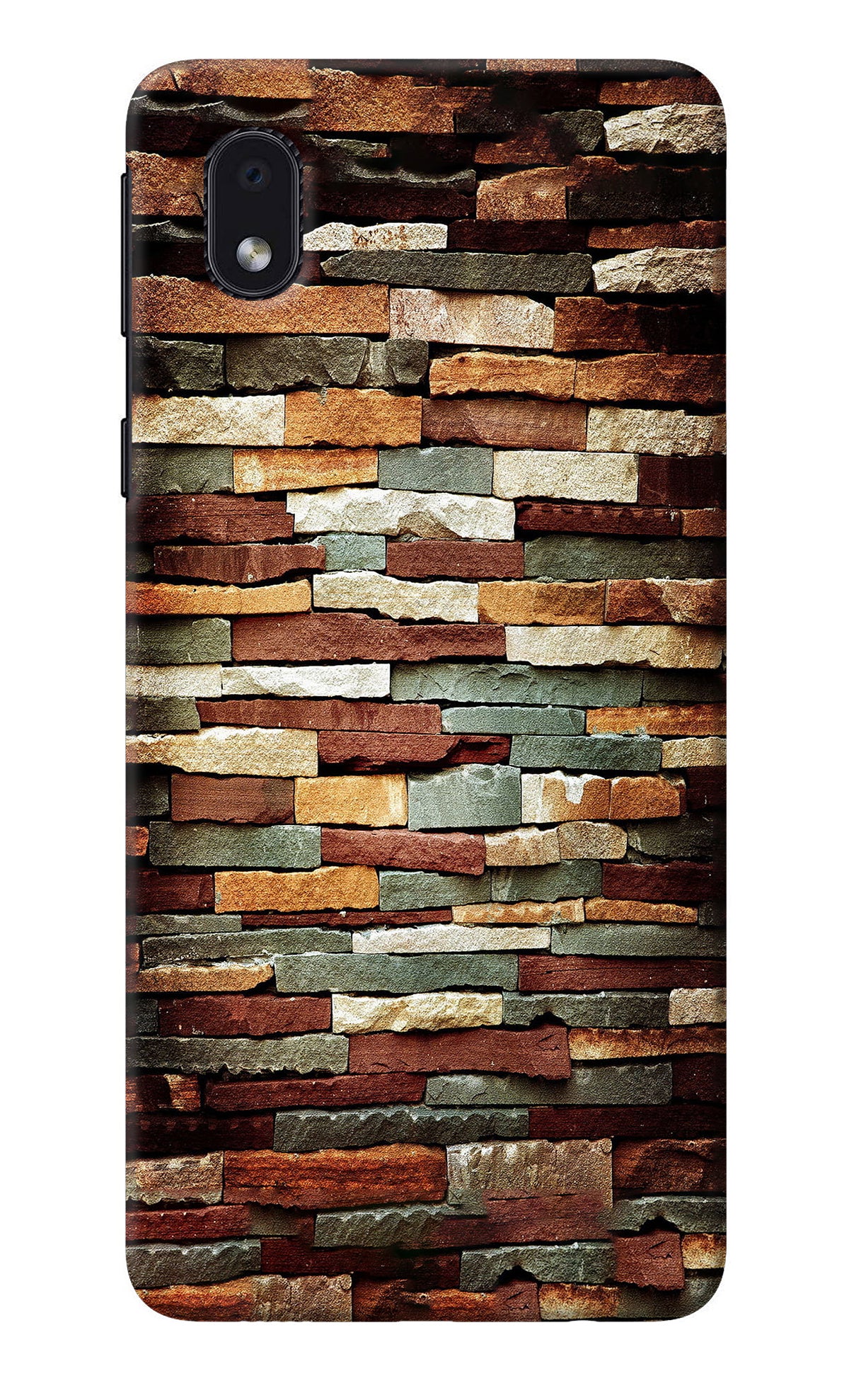 Bricks Pattern Samsung M01 Core Back Cover