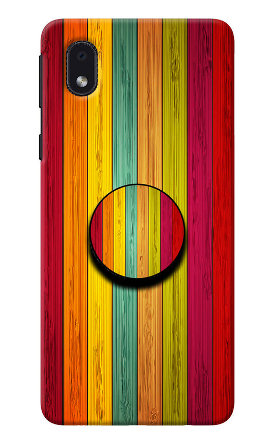 Multicolor Wooden Samsung M01 Core Pop Case