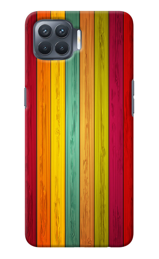 Multicolor Wooden Oppo F17 Pro Back Cover