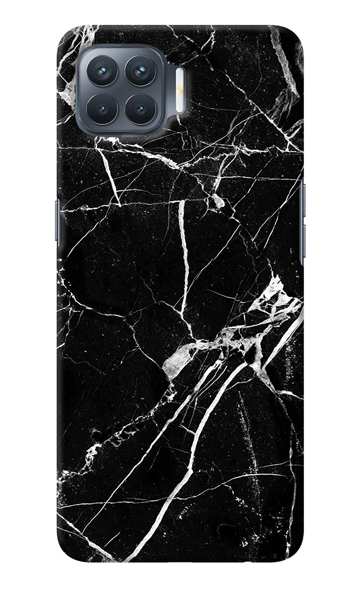 Black Marble Pattern Oppo F17 Pro Back Cover