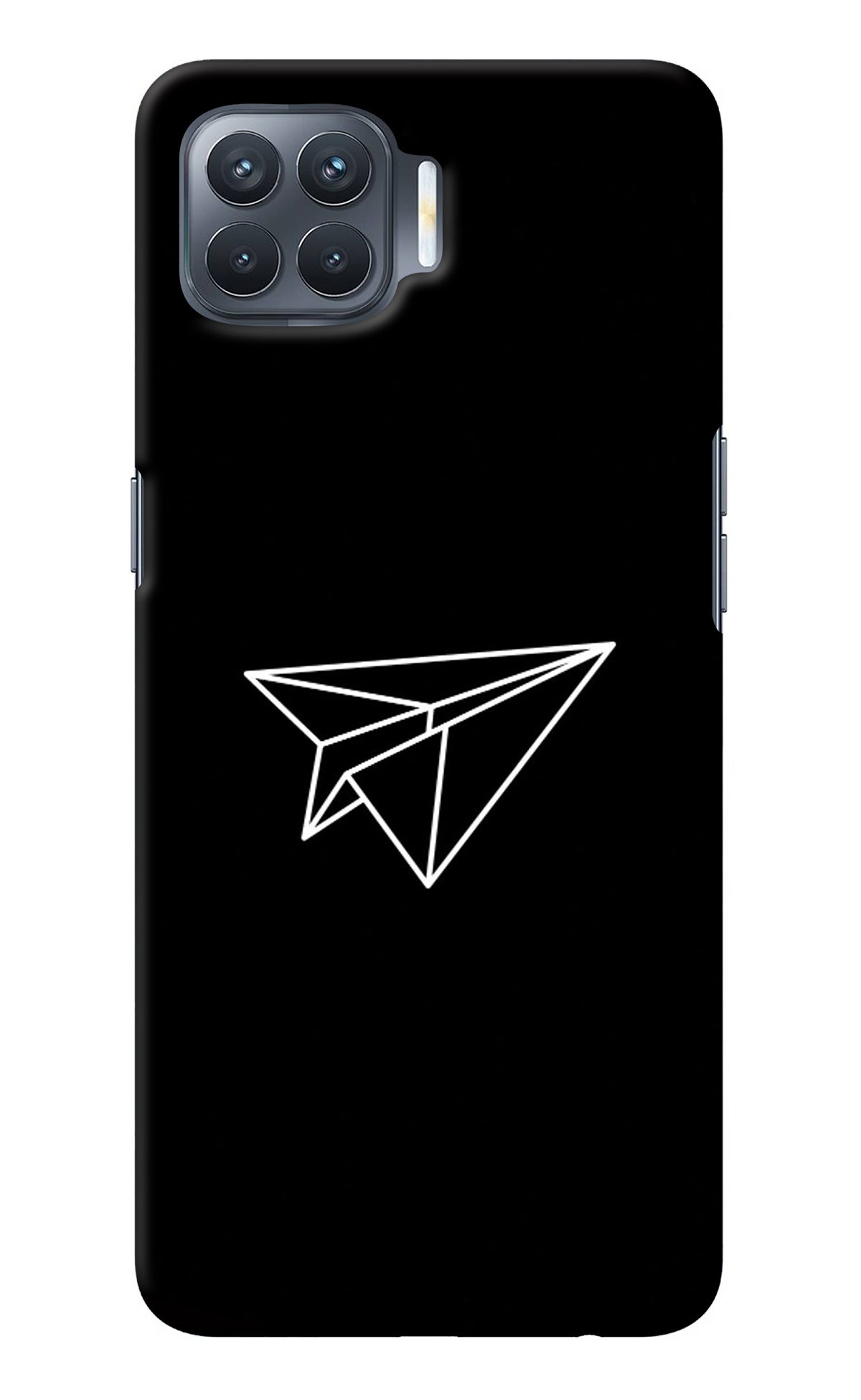 Paper Plane White Oppo F17 Pro Back Cover