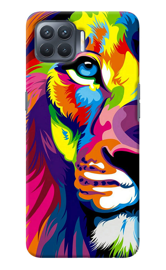 Lion Half Face Oppo F17 Pro Back Cover