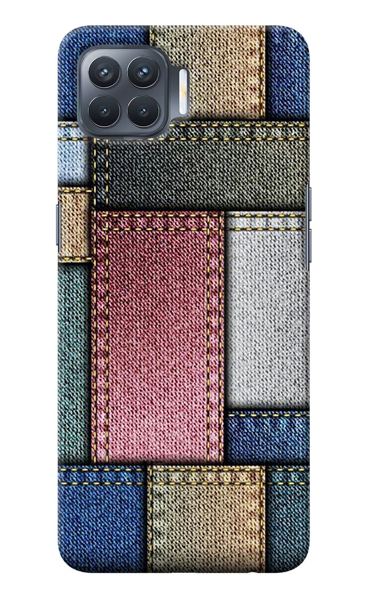 Multicolor Jeans Oppo F17 Pro Back Cover